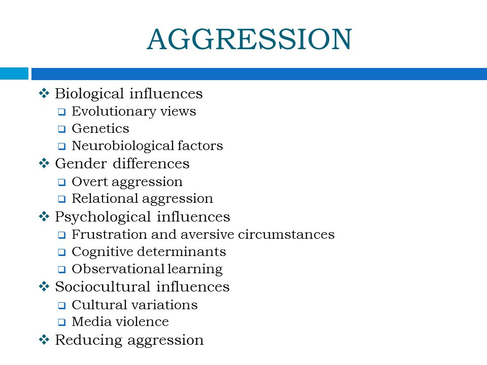 Causes Of Aggression: A Psychological Perspective